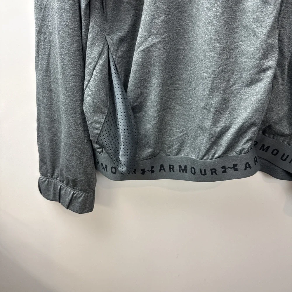 Under Armour Women Full Zip HeatGear Loose Gray Jacket, Large - Picture 3 of 11